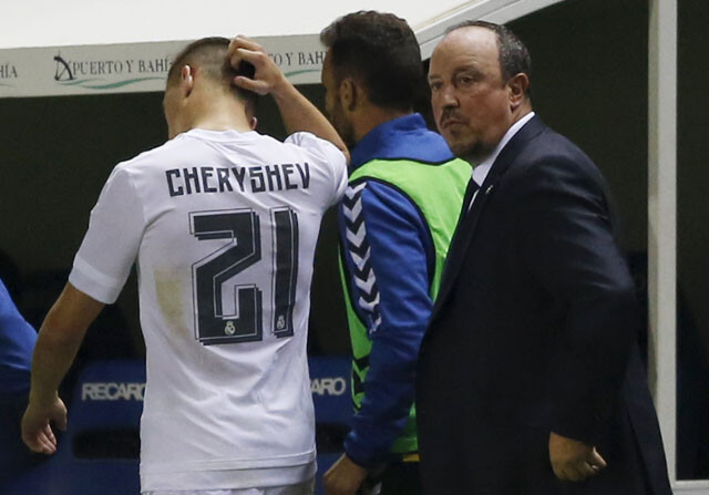 Denis Cheryshev y Rafa Benítez