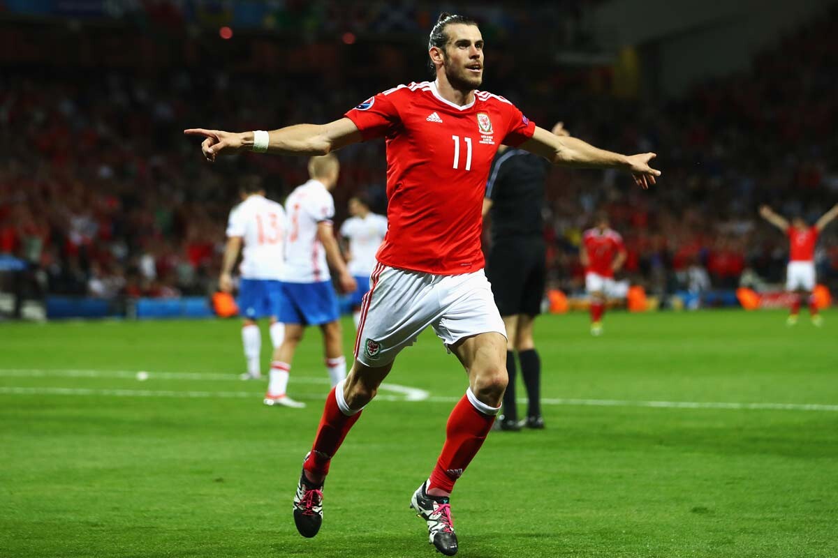 Gareth Bale, con la selección de Gales