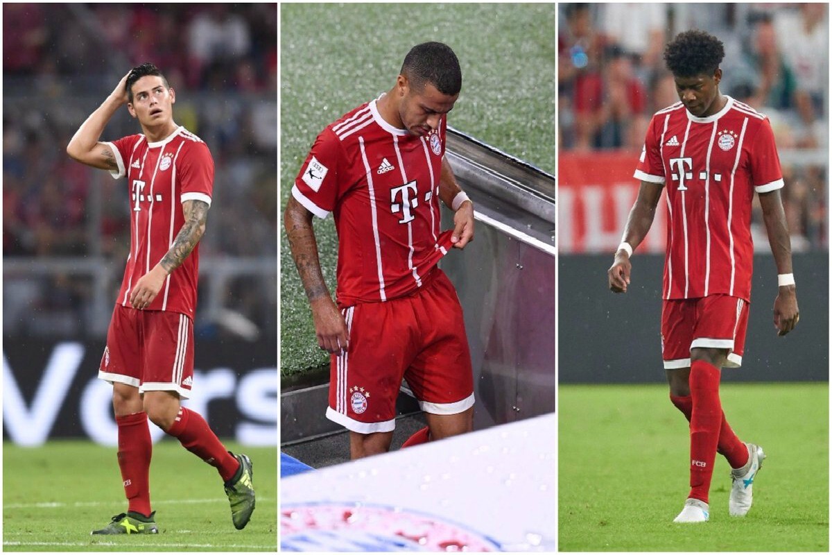Parte médico de James, Thiago y Alaba