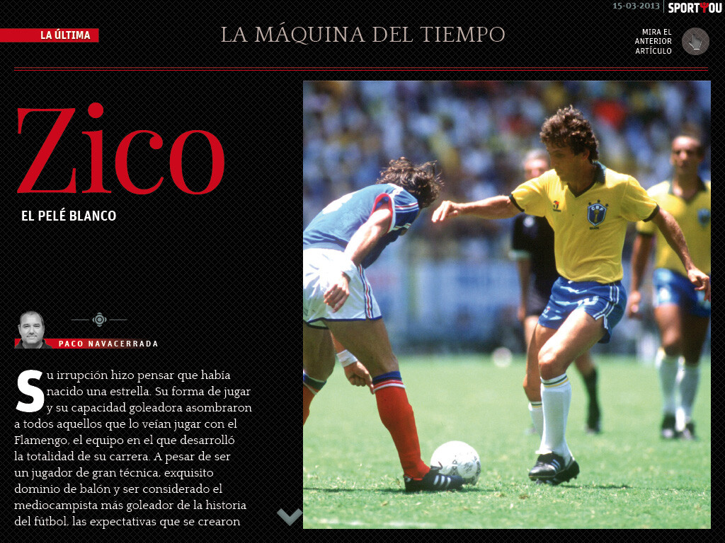 Zico, el Pelé blanco